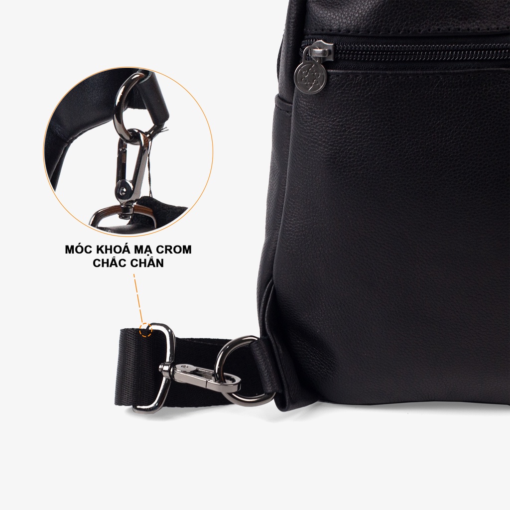 Ảnh Túi đeo chéo nam da bò Nappa Venus DC108 - Bụi leather - Bảo hành 12 tháng 4