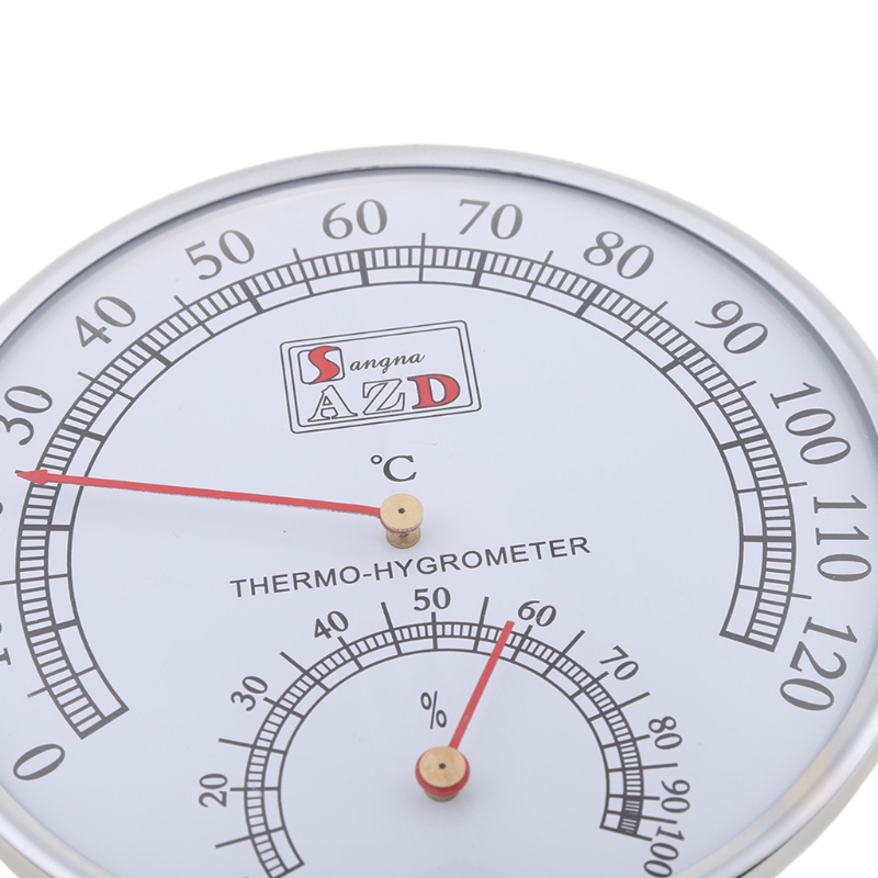 Đồng Hồ Đo Nhiệt Độ Độ Ẩm Phòng Xông Hơi 2 Trong 1 0-120°C Đèn Cơ Khí