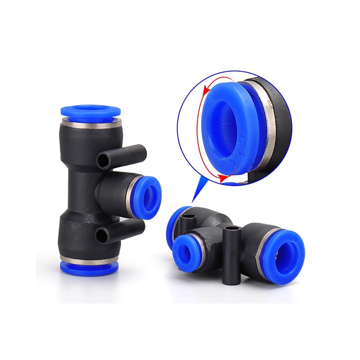 50 tê nối nhanh ống 8mm, đầu chia ống 8