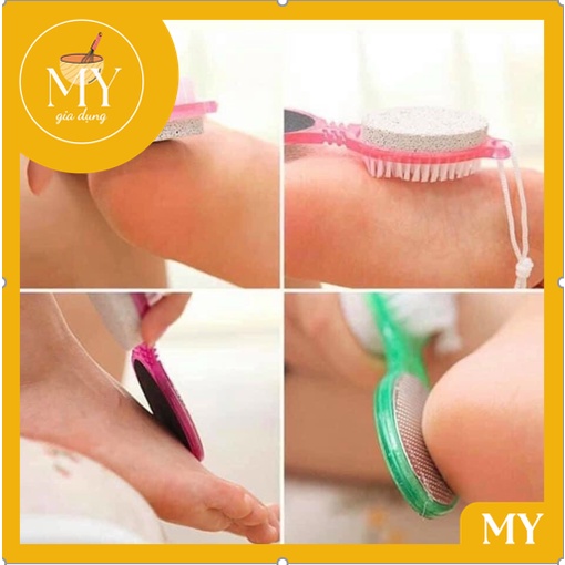 Bàn chải mài chà gót chân tẩy tế bào chết 4in1