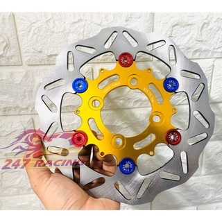 Đĩa Thắng Bông Phay CNC kiểng 220 gắn Sirius,Exciter 135,Wave,Blade màu Vàng