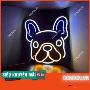 Đèn Trang Trí Led Neon Hình Chó Pháp - Đèn Led Neon Hình French Bulldog