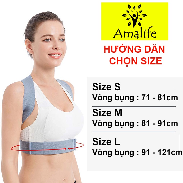Ảnh Đai Chống Gù Lưng Nam Nữ Có Nẹp Dành Cho Dân Văn Phòng Amalife ama04 - Chính Hãng 4