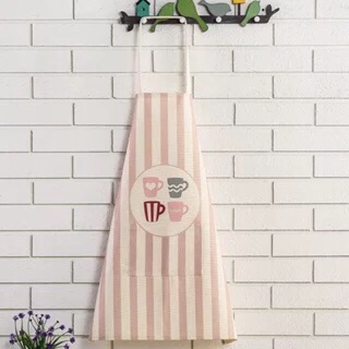 Tạp Dề Bếp Chất Liệu Dày Vải Canvas Hoạ Tiết Nhã Nhặn