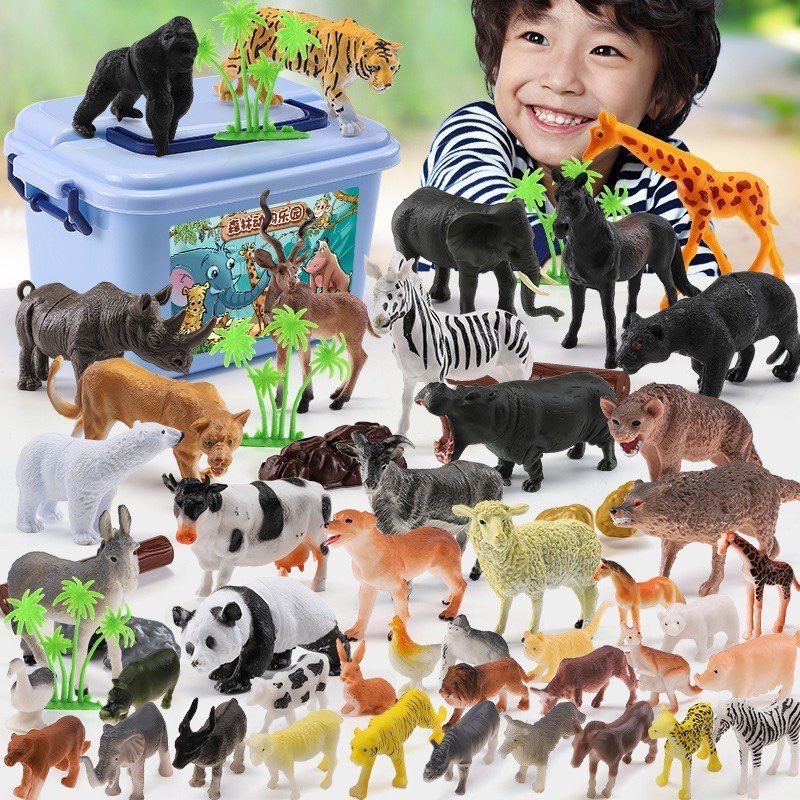 Bộ đồ chơi động vật gồm 58 con vật, đồ chơi giáo dục giúp bé học nhanh và thông minh Bis House