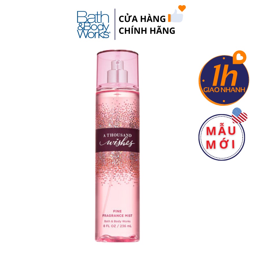 body mist A thousand wishes 236ml Xịt Thơm toàn thân Hương Thơm ngọt ngào, Cá Tính