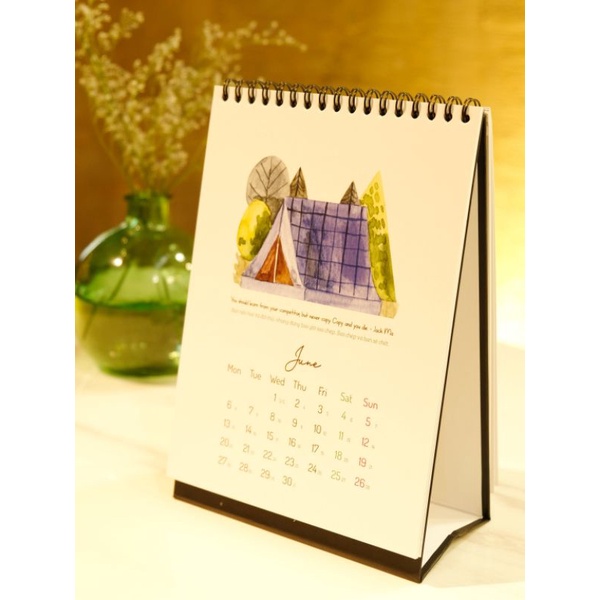 Đế lịch dọc A5 15x22cm nhiều màu pastel (đã đục lỗ sẵn)