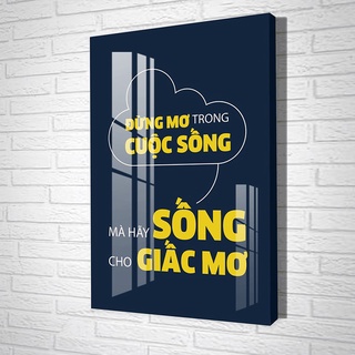 Tranh Treo Tường Slogan Động Lực - Tranh Treo Văn Phòng, Phòng Làm Việc Laminate Tráng Gương