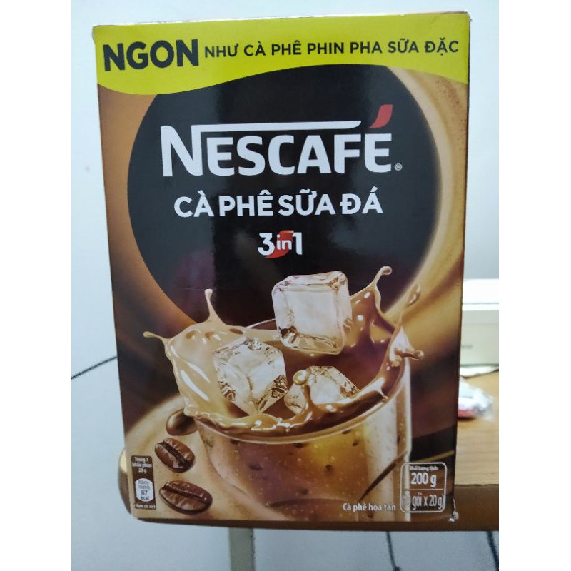NESCAFE Cà phê sữa đá 200gam/hộp (10 gói x 20g) | Shopee Việt Nam