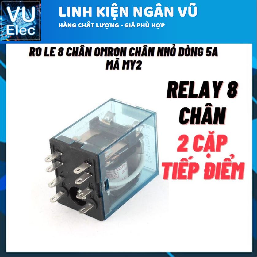 [Có Hóa Đơn] Relay kính 220V 8 chân 5A, Rơ le trung gian, relay 220V 8 ...