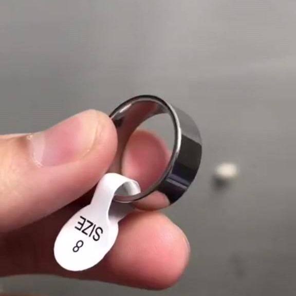 Nhẫn Tròn Unisex Thời Trang Nam Nữ Titan - Nhẫn Trơn Plain Ring Màu Bạc Không Gỉ - Plain Ring - Horizon