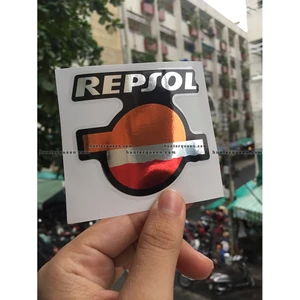 RepSol [7.4x6.7cm] chất liệu CROM. Decal cao cấp chống nước. Hình dán logo trang trí, in theo yêu cầu
