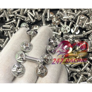10 ốc Salaya 5li18 Răng NHUYỄN gắn dàn áo xe máy Winner,Sonic,wave....