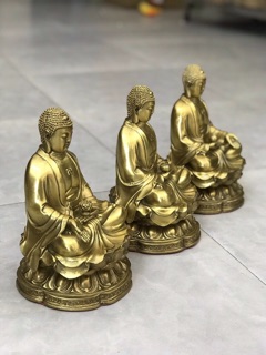 Phật Tổ A Di Đà ngồi Đài Sen Bằng đồng giá 1 tượng vật phẩm tượng Phật phong thủy trang trí quà tặng