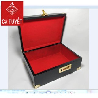 HỘP TRANG SỨC - HỘP ĐỰNG CON DẤU GỖ CAO CẤP CHẠM MẶT KHÓA MÃ SỐ LOẠI 1