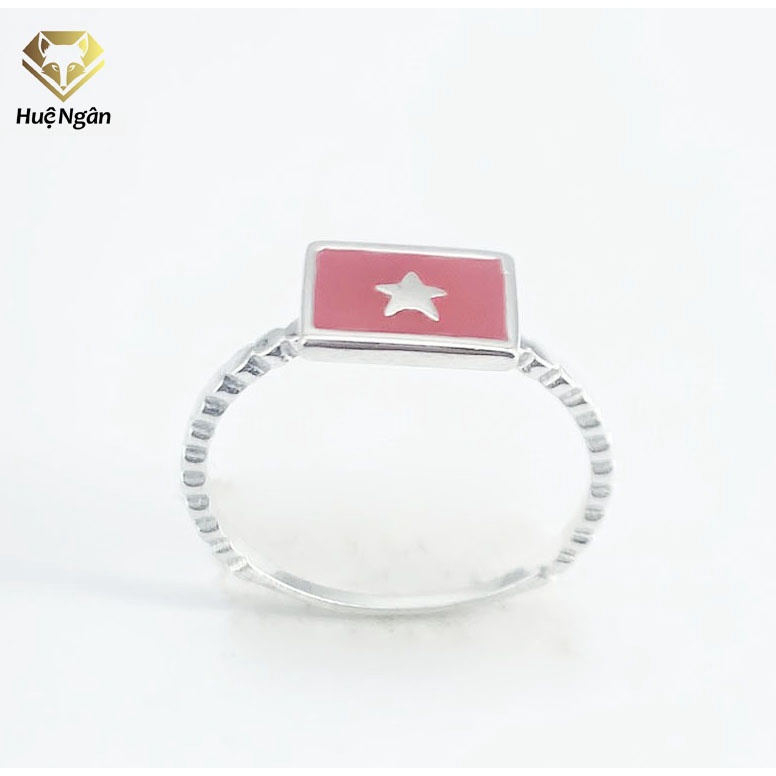 Ảnh Nhẫn bạc Ý 925 Huệ Ngân - Quốc kỳ VIỆT NAM 1