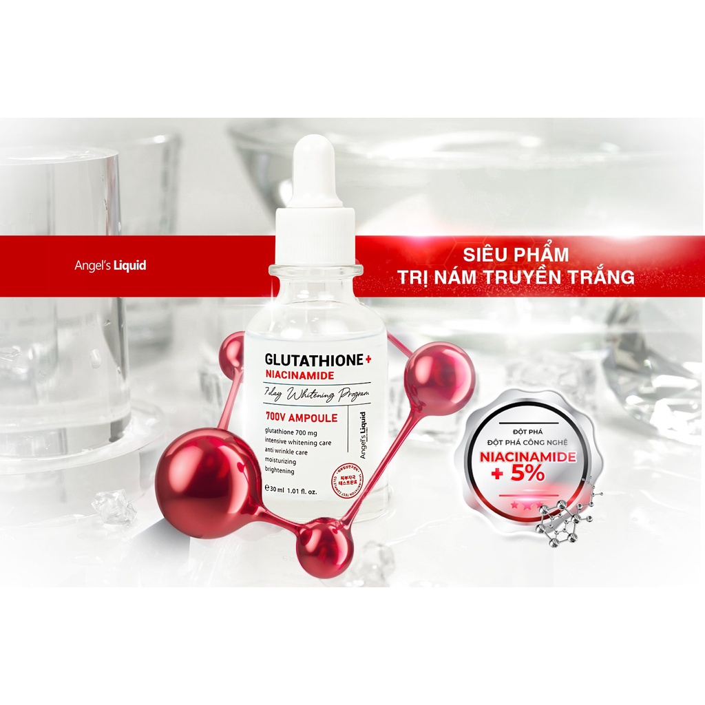 Tinh Chất Angel's Liquid Glutathione + Niacinamide 7 Days Whitening Program 700 V Ampoule