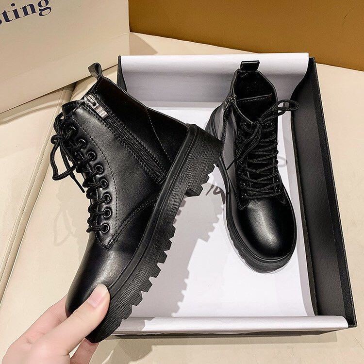(XẢ HÀNG) GIÀY BỐT BOOTS NỮ KHÓA KÉO CÁ TÍNH KÈM ẢNH CHI THẬT CHI TIẾT