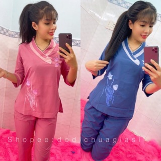 Đồ Lam Đi Chùa # Tim Bầu # Đồ Bộ Nữ # Quần Áo