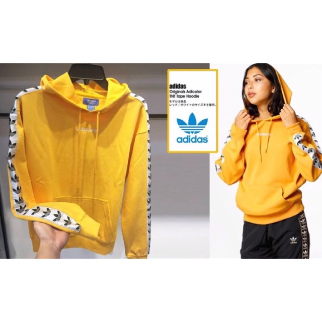 Ao N ADIDAS TAPE TREFOIL Hoodie Shopee Vi t Nam