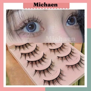 (Tặng keo + nhíp 1set/ đơn)) Lông mi giả sợi siêu tự nhiên Michaen có thể tái sử dụng nhiều lần