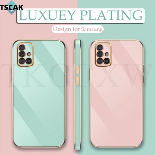 Ốp Điện Thoại Silicon Dẻo Mạ Màu Trơn 6D Sang Trọng Cho Samsung Galaxy A11 M11 A10 A51 A71 A20 A30 A30S A50S A50