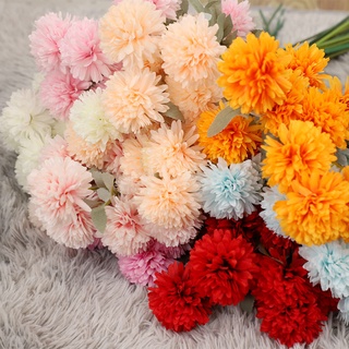 Combo 10 hoa giả - Hoa cúc Pansy Lucas 65cm 1 cành 3 bông trang trí bền, đẹp, sang trọng