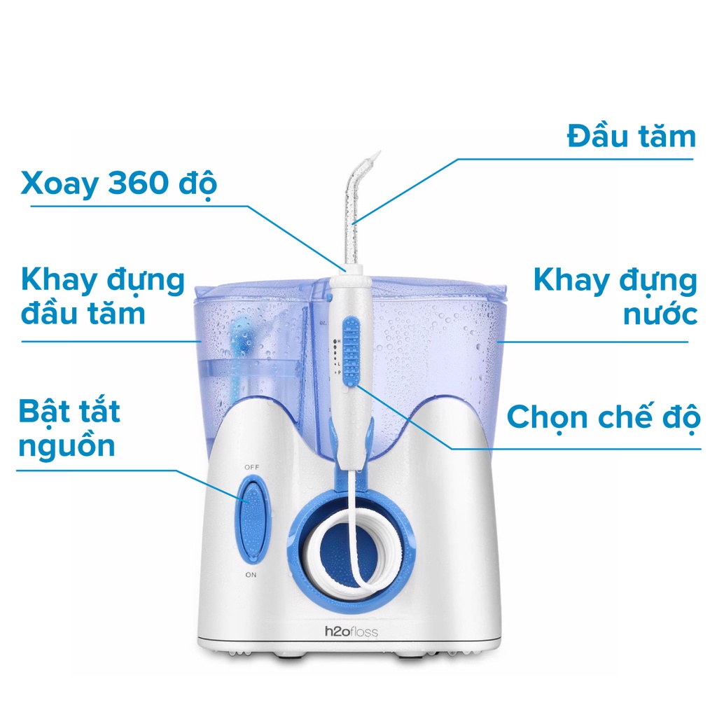 Ảnh Máy tăm nước gia đình H2OFLOSS HF9 nhập khẩu chính hãng, tặng 12 đầu tăm - Đổi mới 12 tháng 4