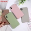 Ốp lưng Samsung Galaxy A11 A01 A91 Màu kẹo đầy màu sắc trơn mờ tươi đơn giản dễ thương Vỏ silicon mềm TPU