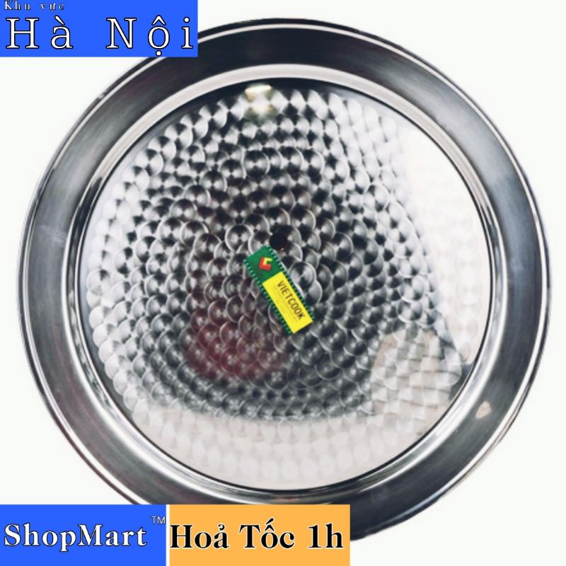 Mâm inox tròn VIETCOOK, kích thước 40 - 56 cm, chất liệu inox 304 bền ...