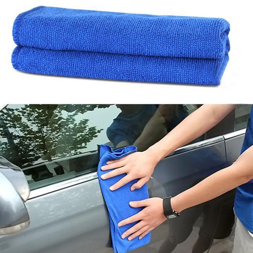 Khăn lau xe ô tô 2 lớp chuyên dụng Microfiber siêu thấm hút, size 30cm x 30cm, 30cm x60cm