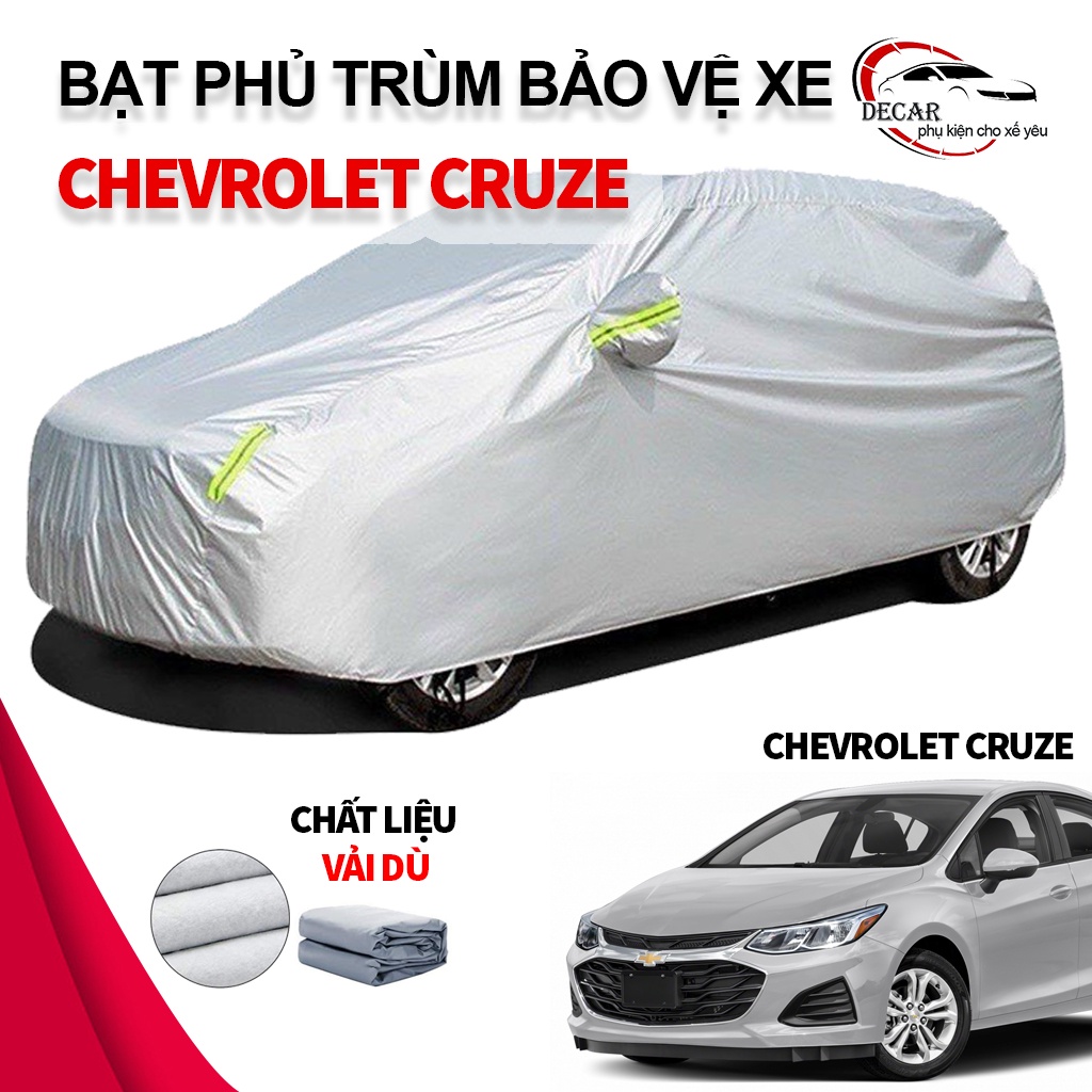 Bạt vải dù oxford bảo vệ xe ô tô, áo trùm oto chống nắng nóng, mưa cho xe CHEVROLET CRUZE