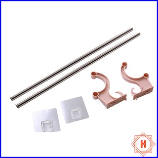 Giá Treo Khăn Inox 2 Tầng 55cm Nhà Tắm,Nhà Bếp Không Cần Khoan Vít { H }