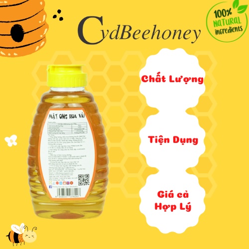 Mật Ong Hoa Vải Nguyên Chất, Tăng Cường Đề Kháng , Sức Khỏe, Làm Đẹp CvdBeehoney 500g - Litchi Flower Honey