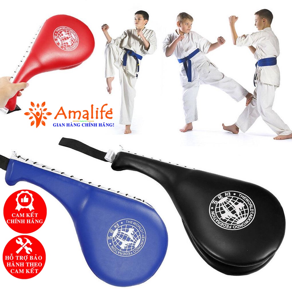 Ảnh Đích Đá Tập Võ Thuật Cầm Tay Taekwondo, Vovinam, Karatedo Bằng Da PU Cao Cấp Cho Trẻ Em - Người Lớn Hãng Amalife 2