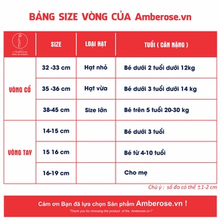Vòng cổ Amber Úc cho bé 0-10 tuổi  VCM4M