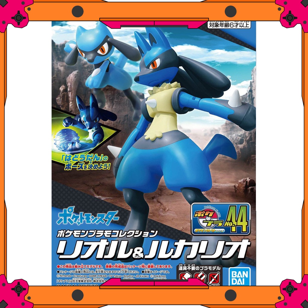 Mô hình lắp ráp Bandai Pokemon Pokepla Riolu & Lucario | Shopee Việt Nam
