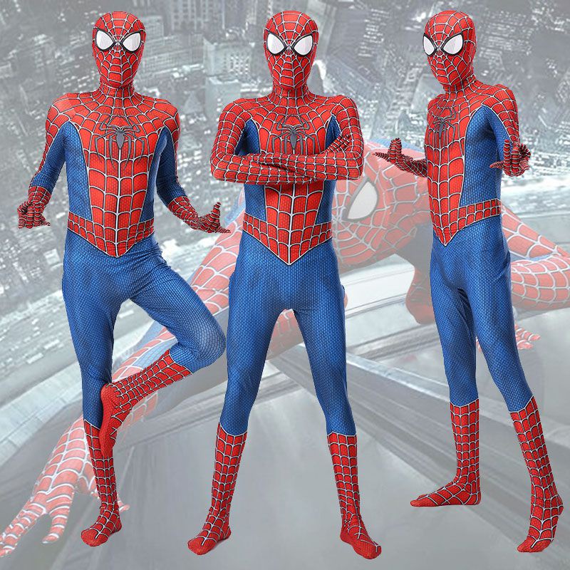 Bộ đồ Zentai và người nhện màu xanh đỏ, co giãn, mặc thoải mái