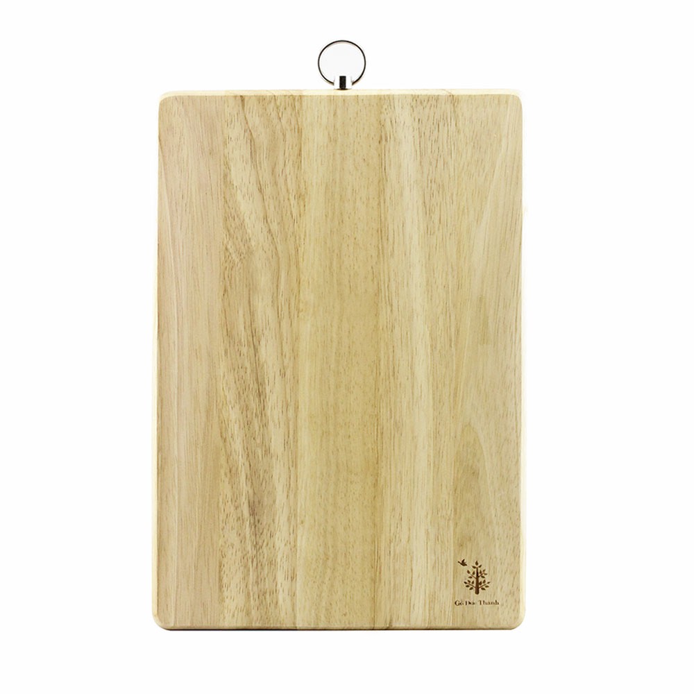 Thớt gỗ hình chữ nhật có khoen xoay - Gỗ Đức Thành 04021 - Đạt chứng nhận vệ sinh an toàn thực phẩm
