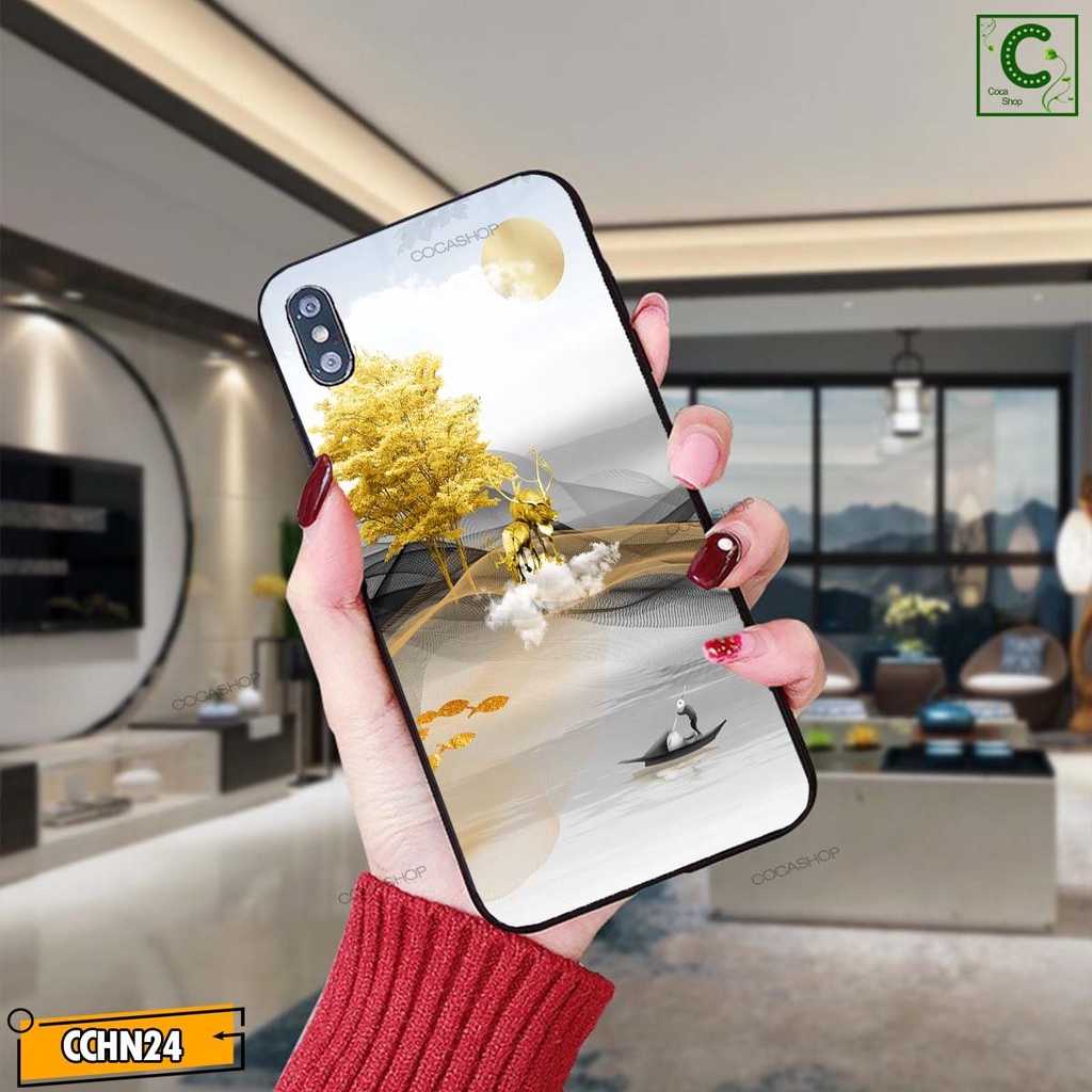 Ốp lưng iPhone cao cấp - Kim tiền vàng may mắn bên hươu tài lộc - 6/6plus/6s/6splus/7/7plus/8/8plus/x/xr/xs/11/12/..