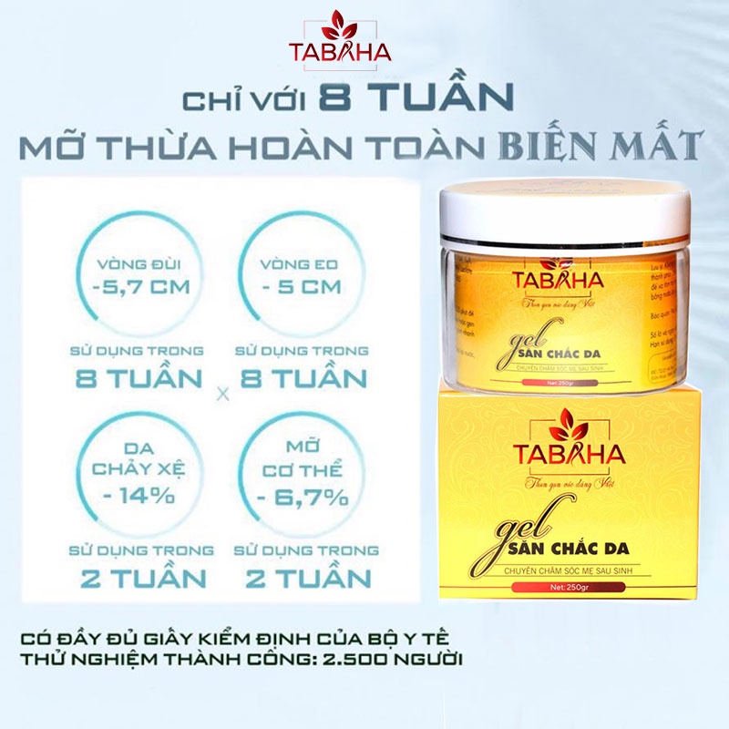 Ảnh Kem Tan Mỡ Bụng Tabaha 250g Tặng Màng Quấn Bụng Giảm Mỡ 1
