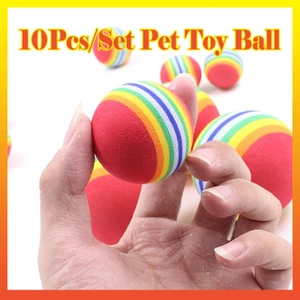 Set 10 Bóng Gặm Đồ Chơi 3.5cm Nhiều Màu Cho Thú Cưng