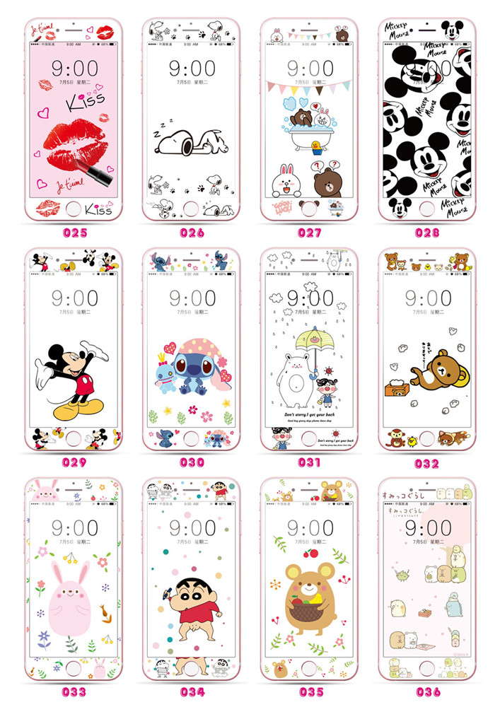 Kính Cường Lực Hoạt Hình Cho Iphone 6 6s I7 I8 Plus Se2 Iphone6 Iphone6S Iphone7 Iphone8 Plus