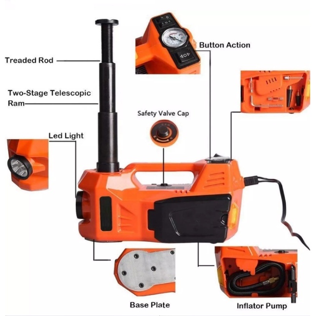 Bộ kích gầm (Dụng Cụ Cứu Hộ ) Xe Ô Tô Đa Năng 5 Trong 1 (2 màu tùy chọn)