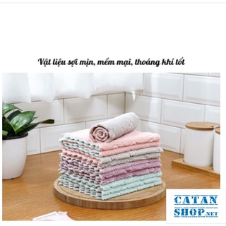 Khăn lau bếp đa năng 2 mặt siêu thấm nước, thấm hút tốt thiết kế tiện dụng cho nhà bếp Khanruachen