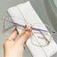 RTJIFSS Kính chống ánh sáng xanh vuông Retro sành điệu Kính nữ