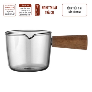 TỐNG THỦY TINH CÁN GỖ MINI NHỎ CỰC XINH - DUNG TÍCH 50ML