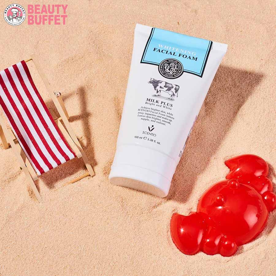 Ảnh Combo Sữa rửa mặt 100ml + Kem dưỡng trắng và trẻ hóa da ngày và đêm Scentio Milk Plus Beauty Buffet 50ml 2