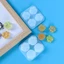 1/2 Khuôn silicon đổ nhựa resin pha lê làm mặt trang sức/bông tai 4 ngăn hình dấu chân mèo