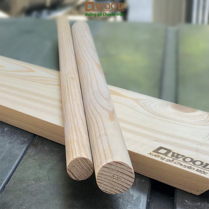 Ảnh Thanh Gỗ Tròn Dwood Đường Kính 2cm, 3cm - Chiều Dài Tự Chọn 1